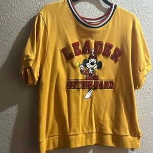 Disney Mickey Mouse Yellow Women’s Sweatshirt Tee